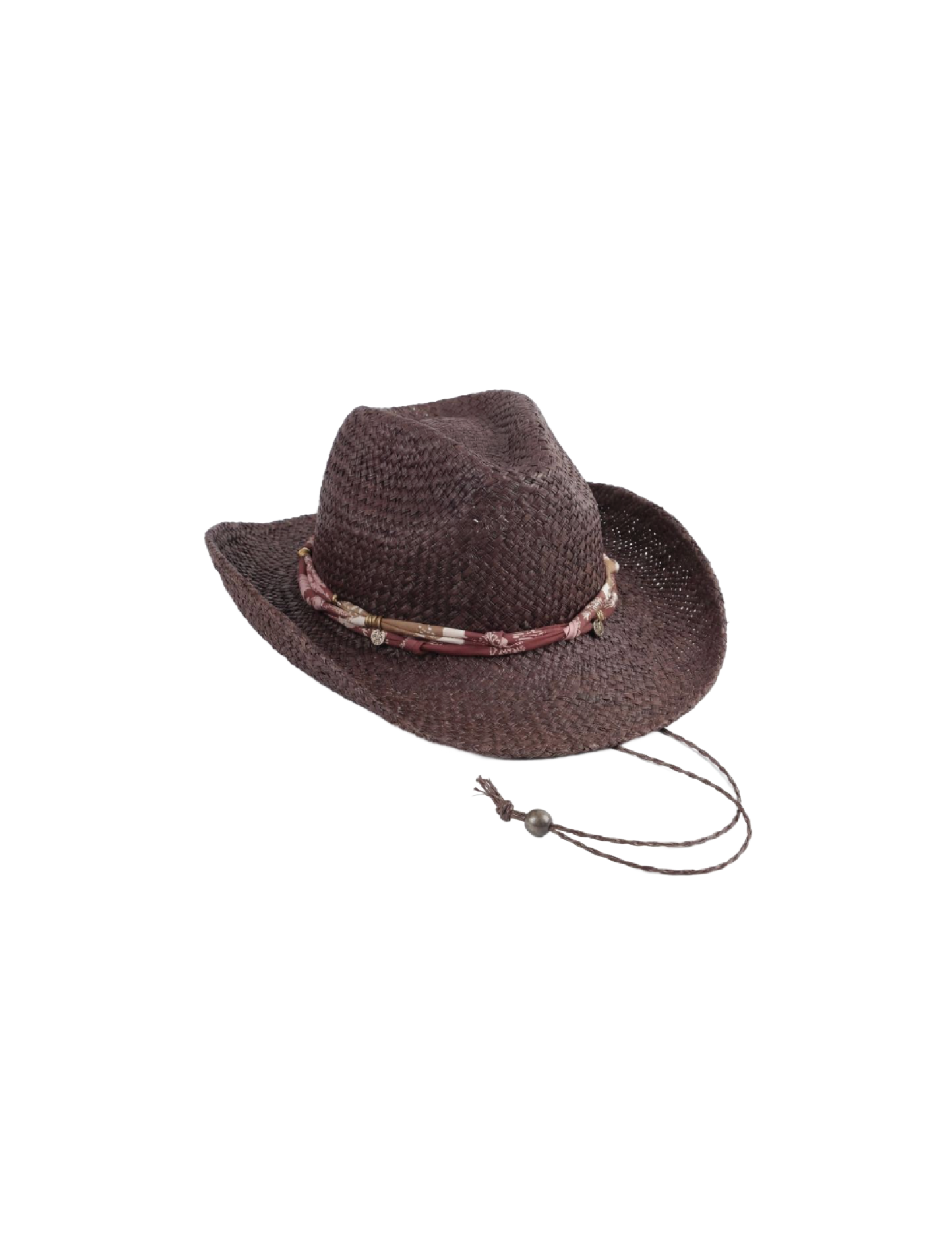 Hadid Straw Cowgirl Hat (Chocolate  Brown)