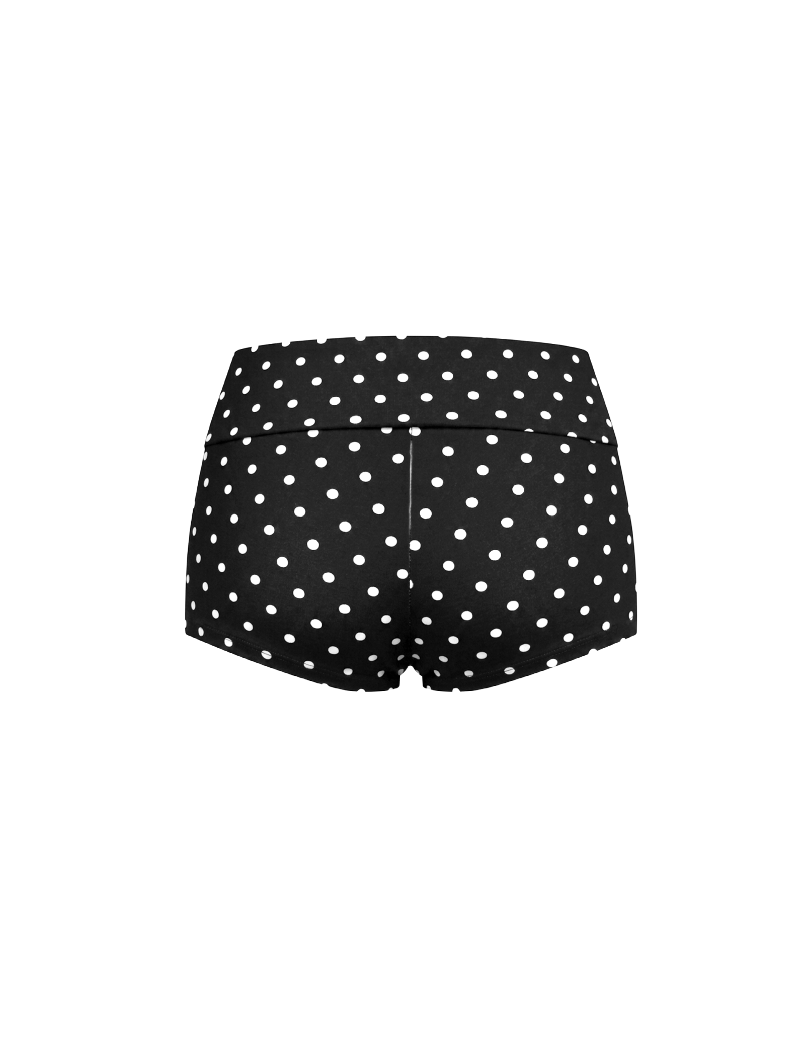 Jasmine Fold Over Shorts (Black Polka Dot)