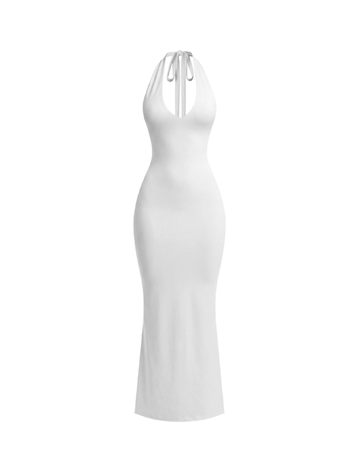 Jadalise Maxi Halter Dress (White)