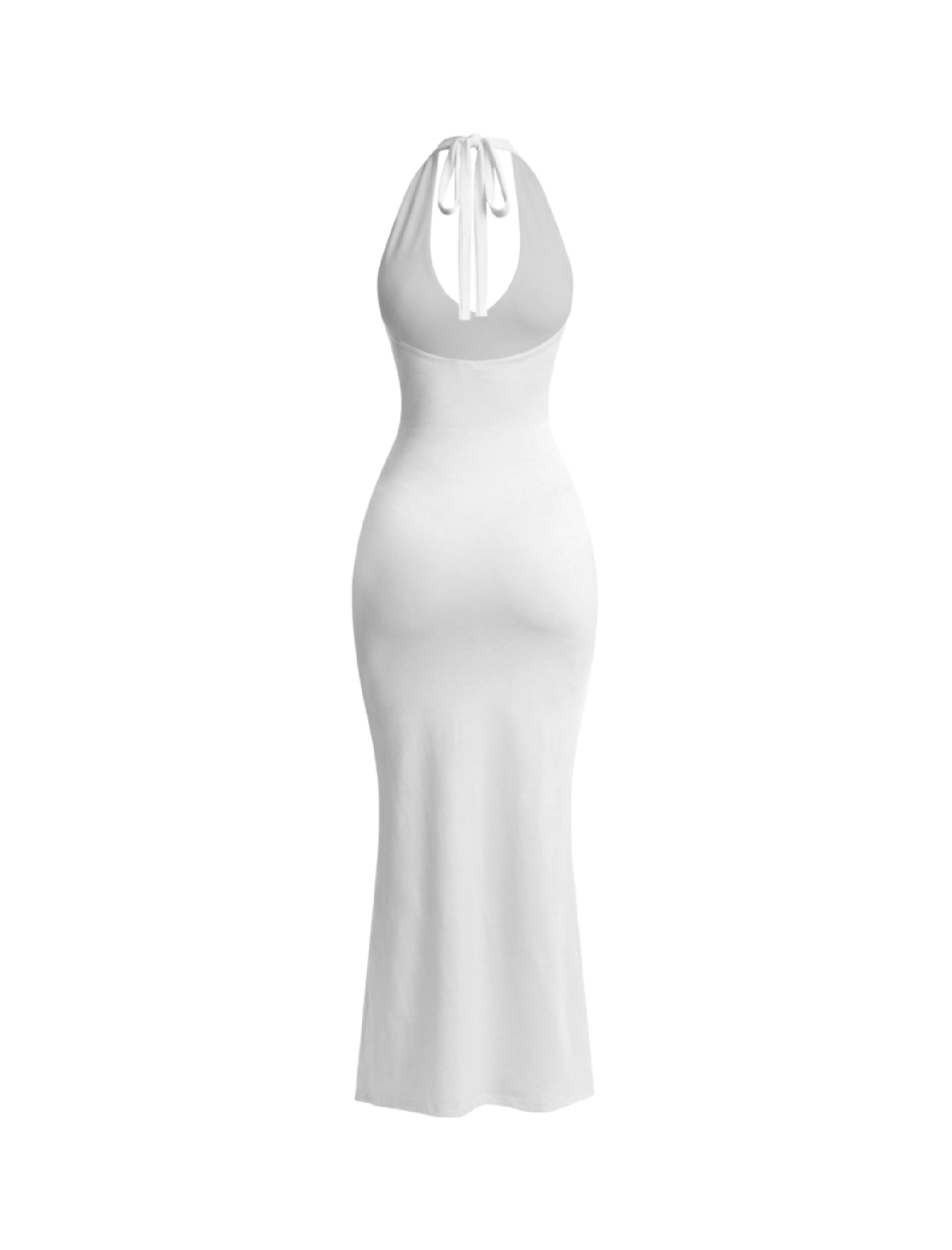 Jadalise Maxi Halter Dress (White)