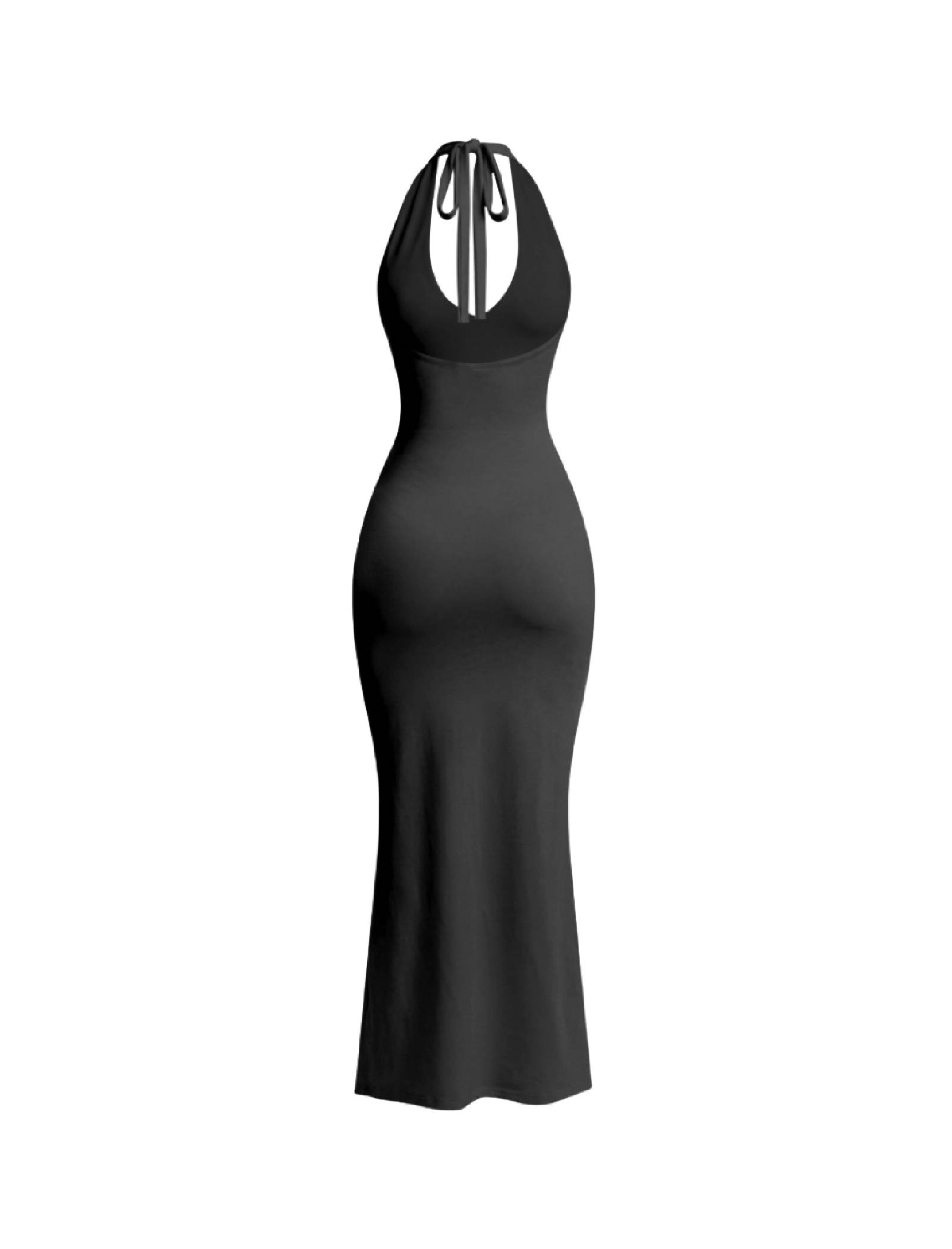 Jadalise Maxi Halter Dress (Black)