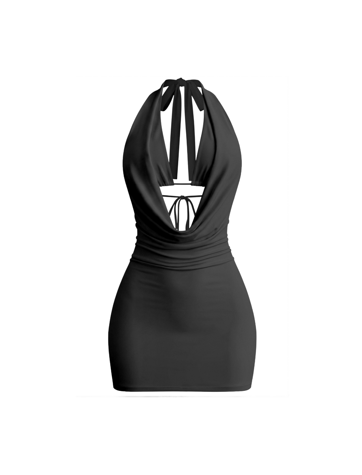 Sophie Halter Mini Dress (Black)