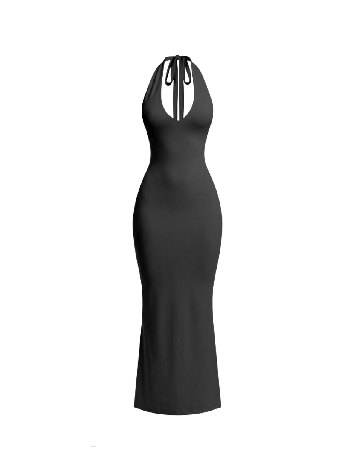 Jadalise Maxi Halter Dress (Black)