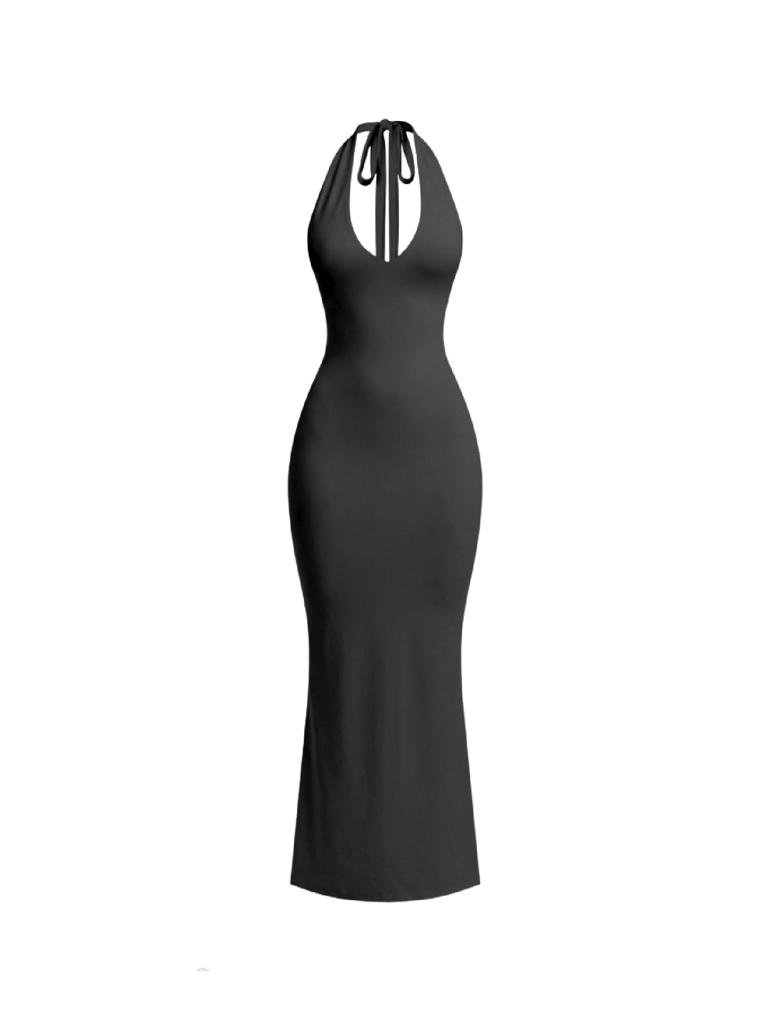 Jadalise Maxi Halter Dress (Black)