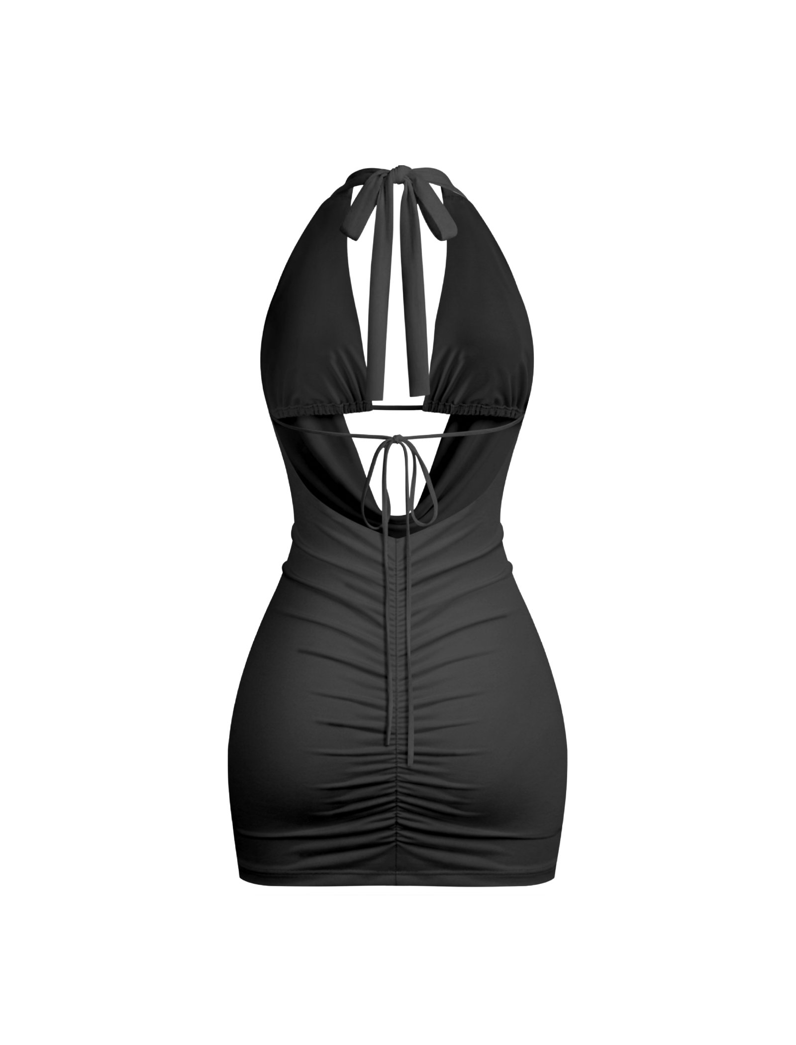 Sophie Halter Mini Dress (Black)