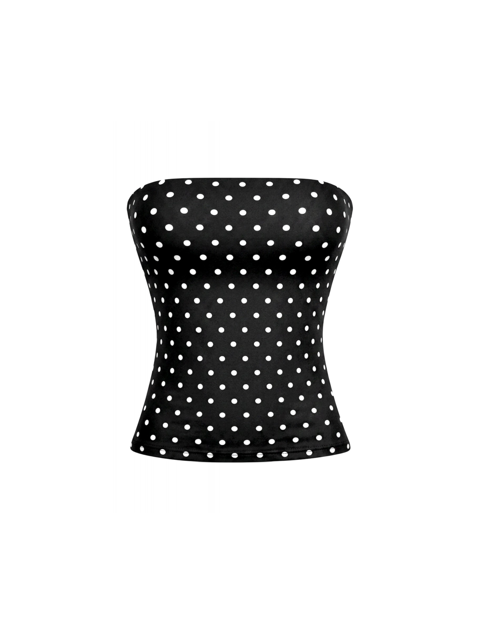 Cara Tube Top (Black Polka Dot)
