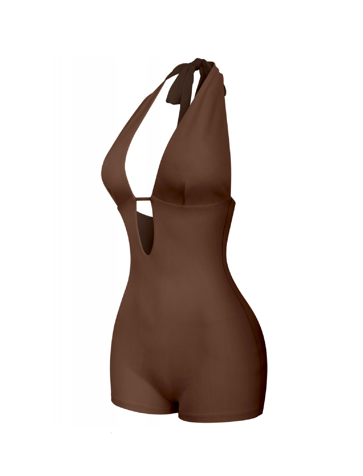 Janie Halter Romper (Brown)