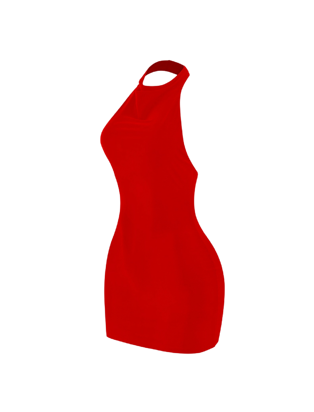 Esme Halter Mini Dress (Red)