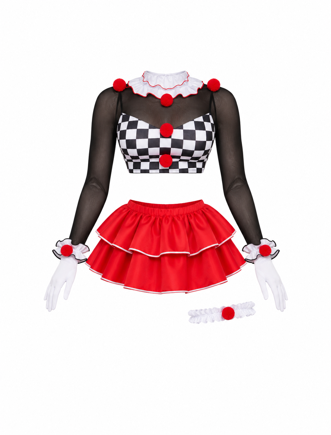 Clown Cutie Costume (Red Multi)
