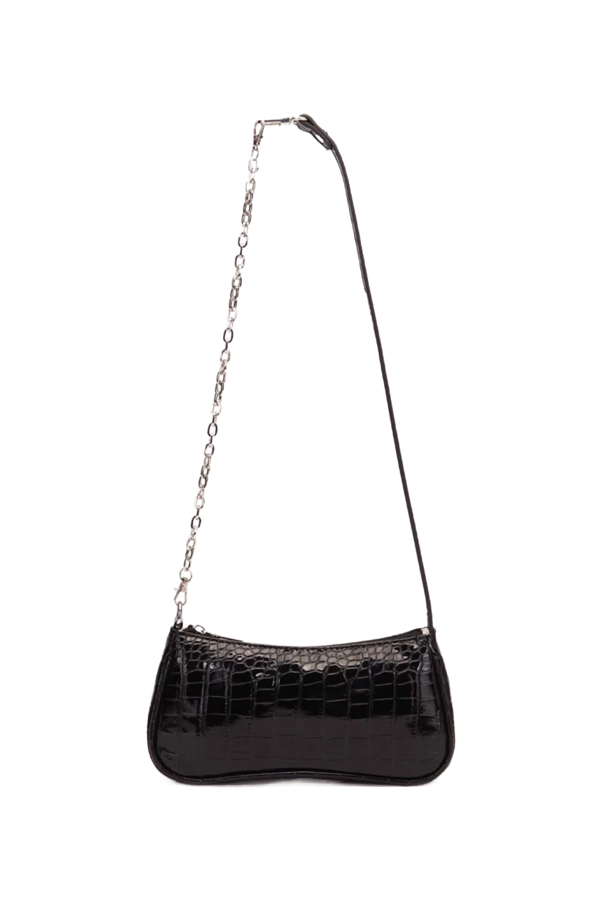 Upscale Croc Chain Bag (Black)