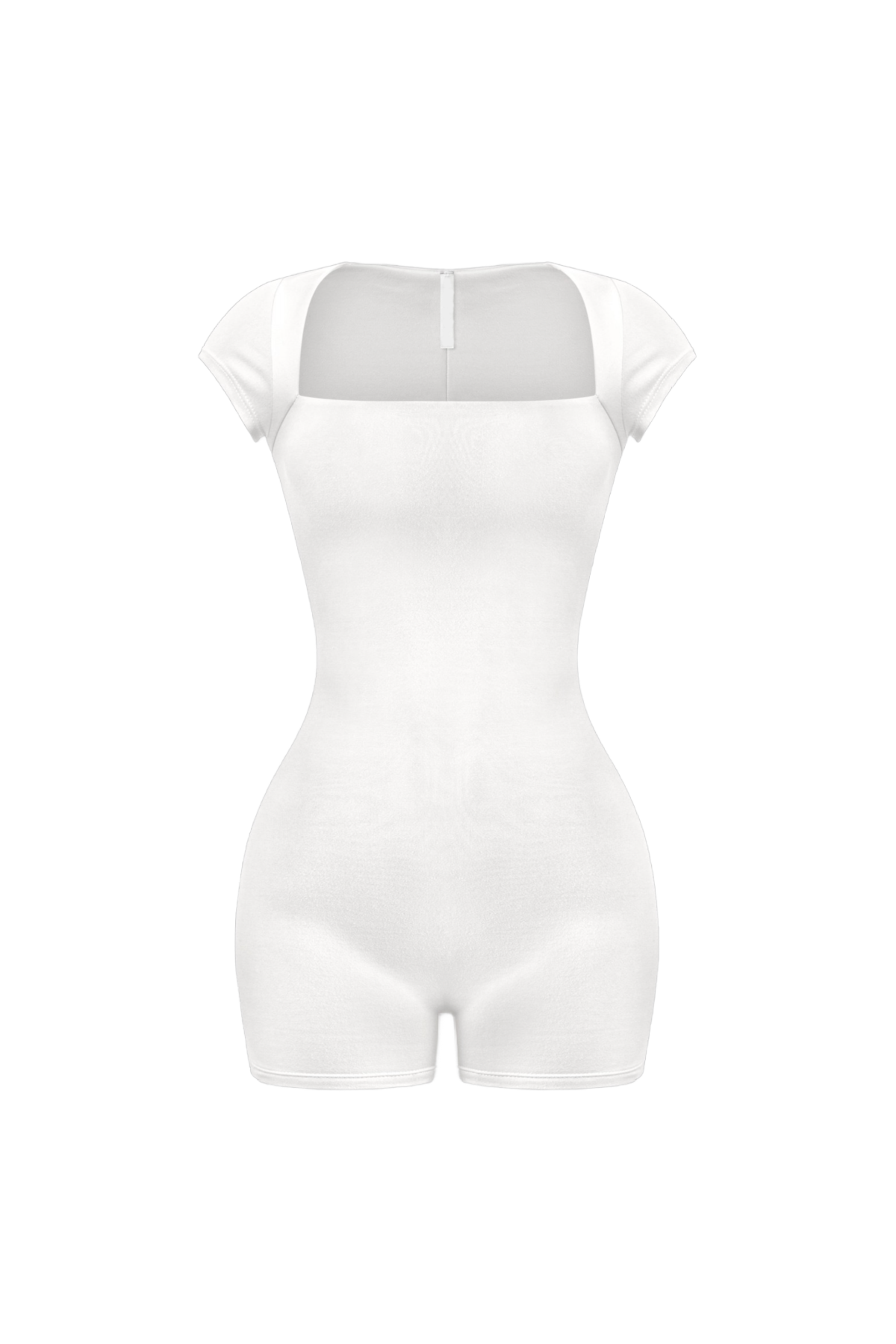 Madalyn Short Sleeve Romper (Off White)