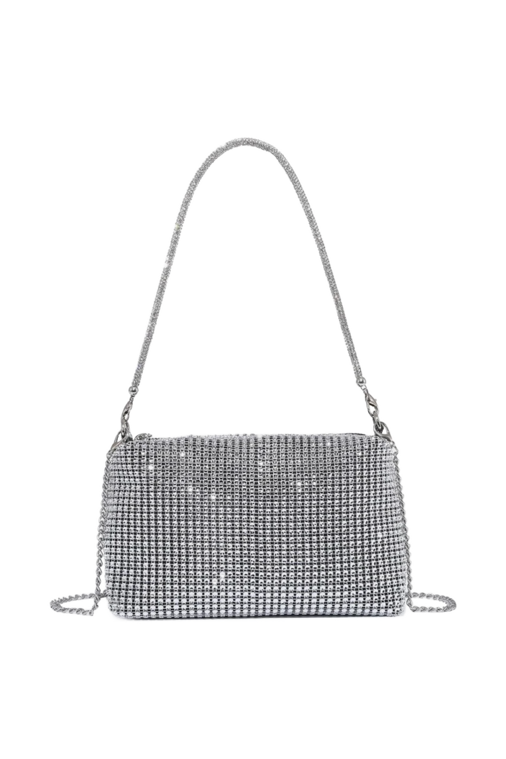 Ozzie Rhinestone Bag (Silver)