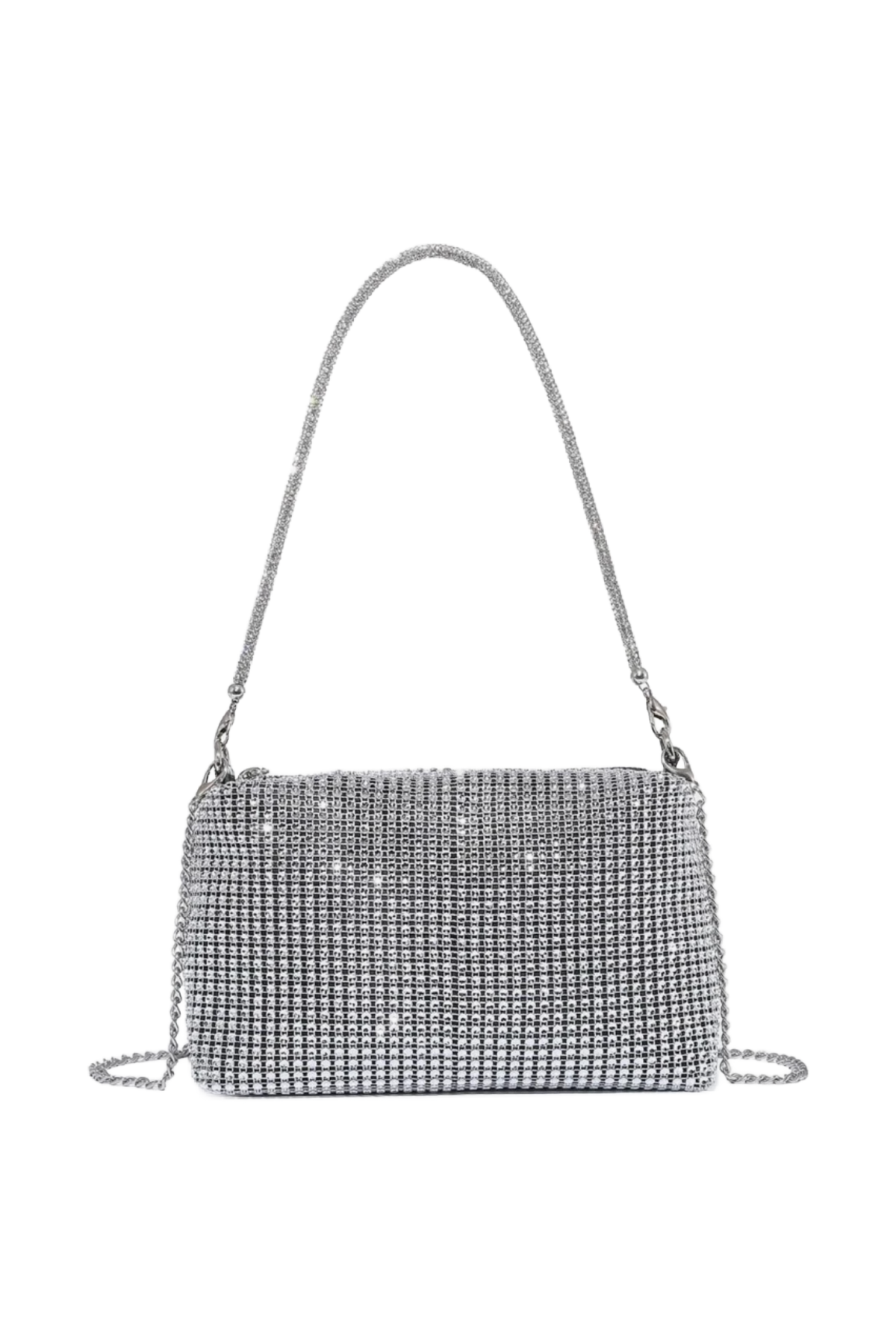 Ozzie Rhinestone Bag (Silver)