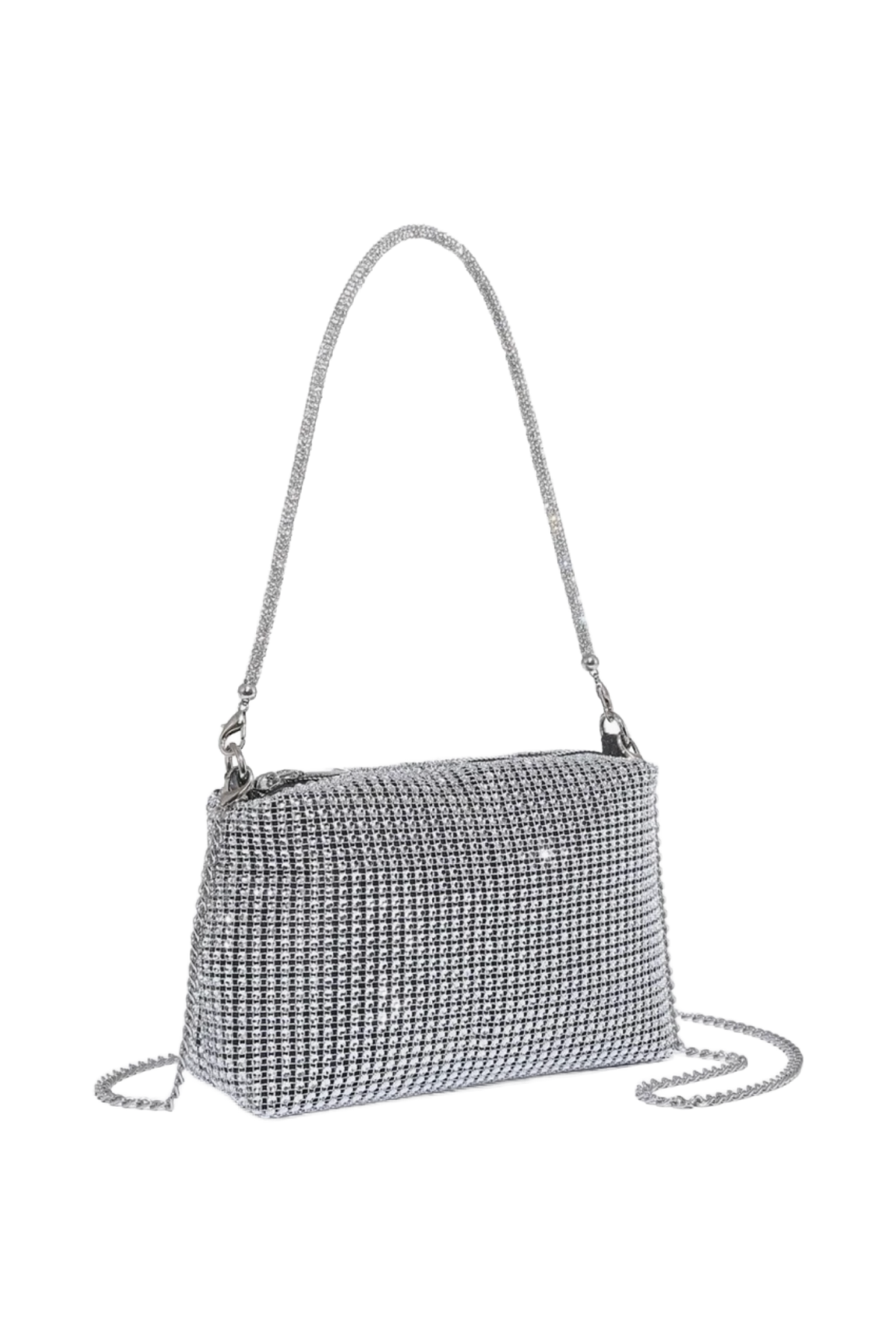 Ozzie Rhinestone Bag (Silver)