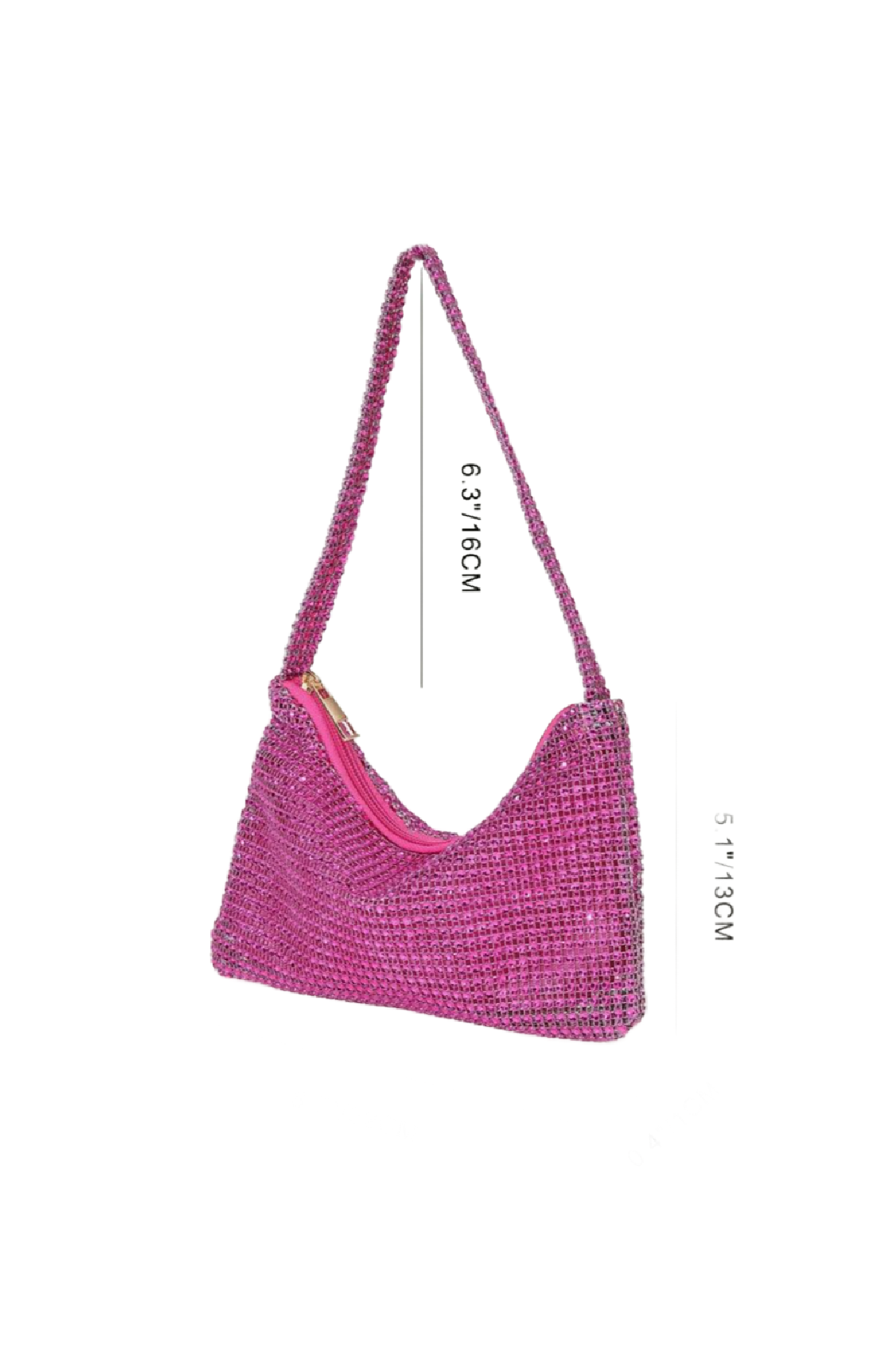 Lush Rhinestone Bag (Fuchsia Pink)