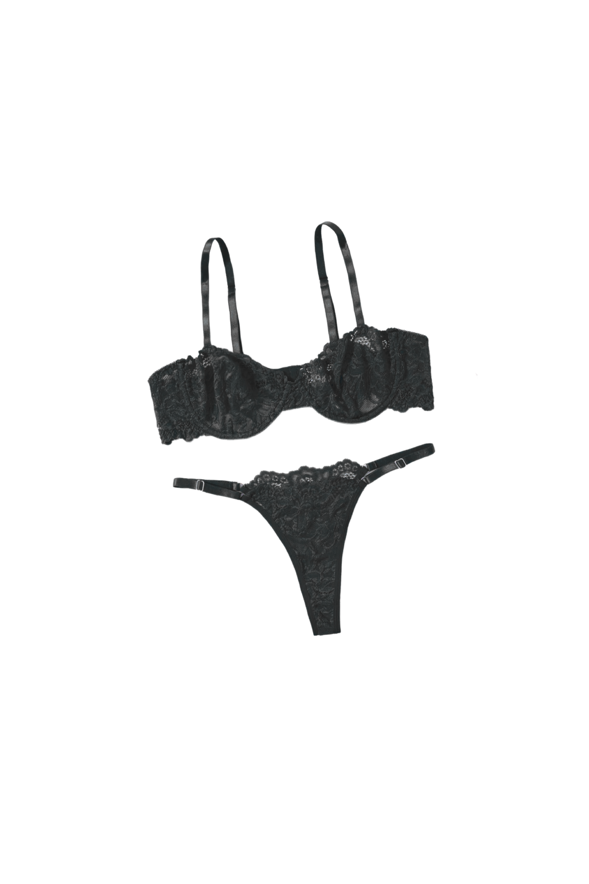 Be Mine Lingerie Lace Set (Black)