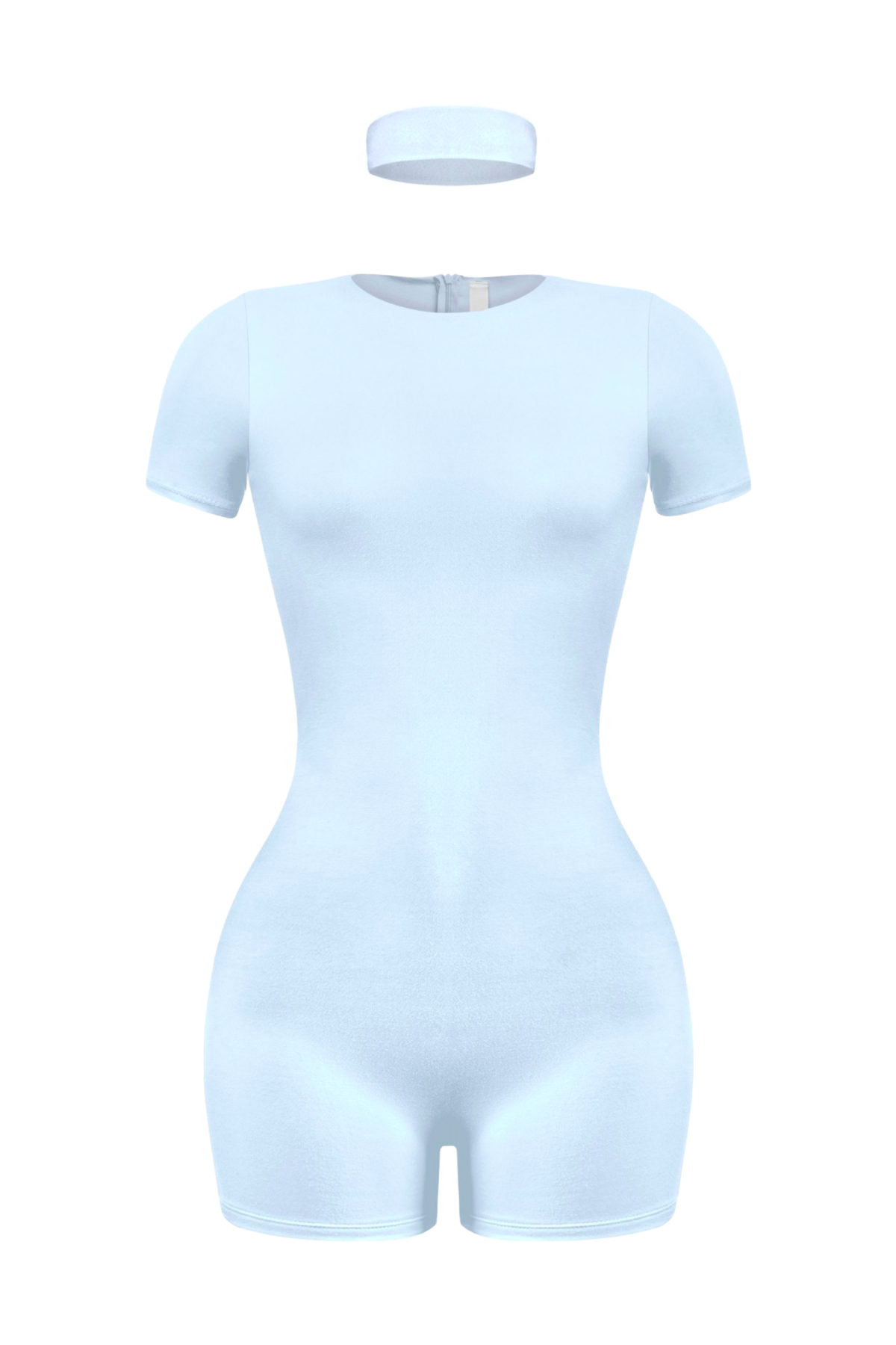 Luna Romper W/ Headband (Light Blue)