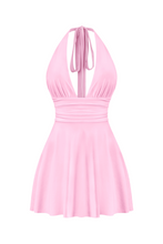 Load image into Gallery viewer, Winter Halter Mini Dress (Pink)