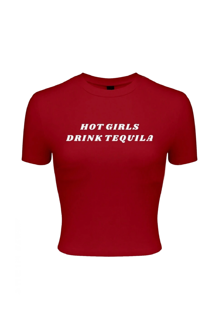 Drink Tequila Crop Top (Red)