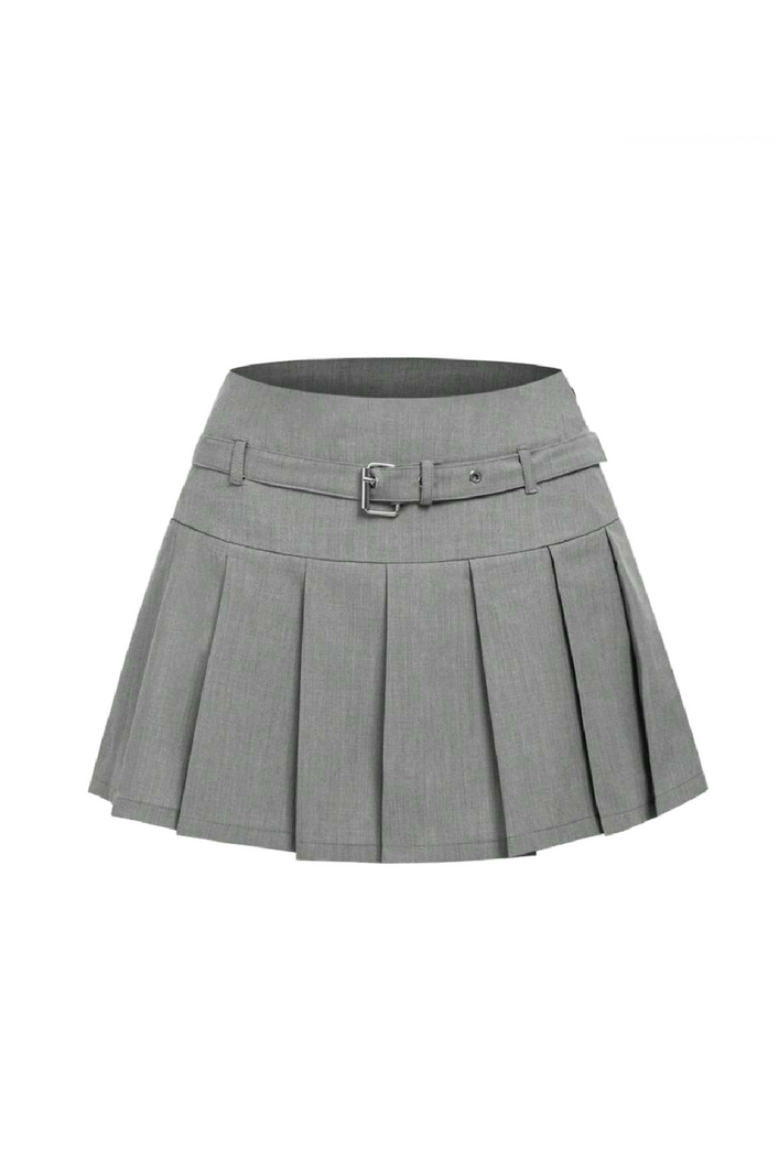 Braelyn Pleated Skirt (Grey)