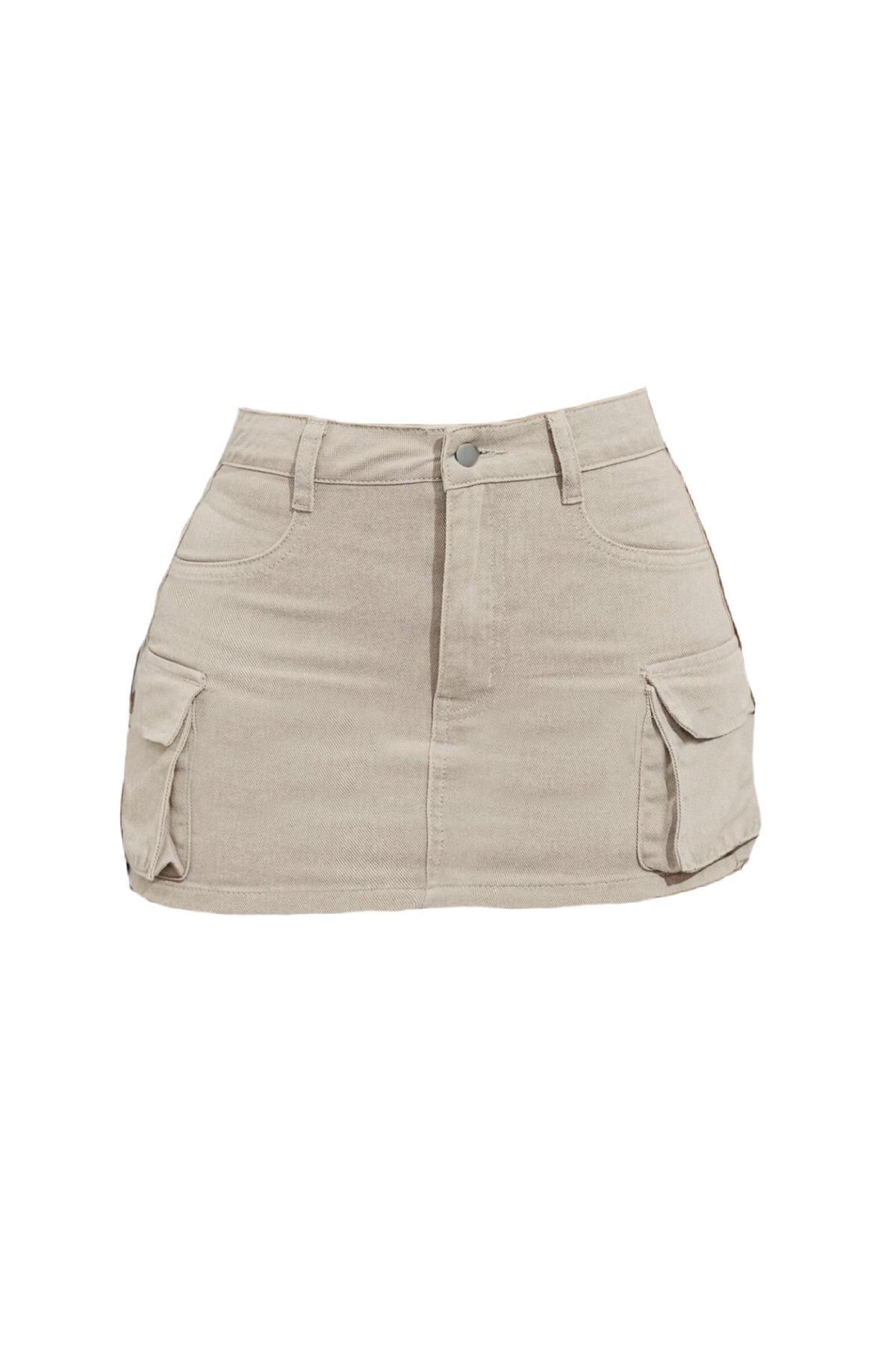 Raisa Cargo Mini Skirt (Stone Grey)