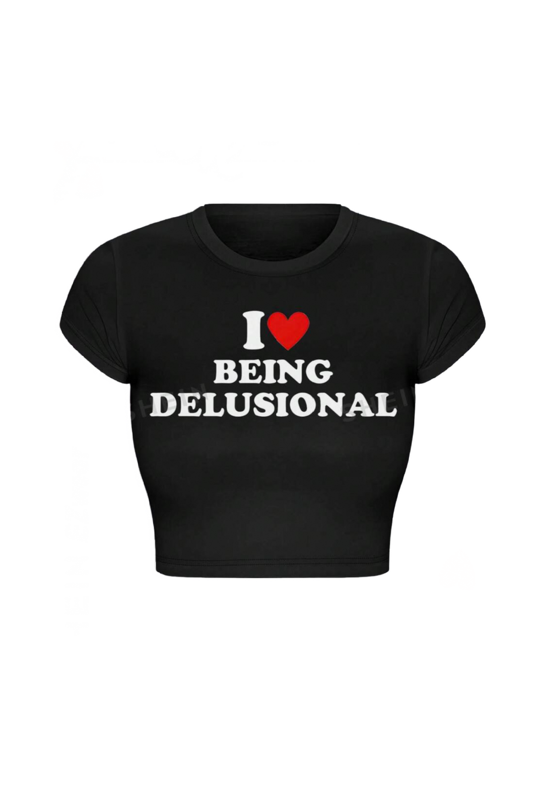 Delusional Crop Top (Black)