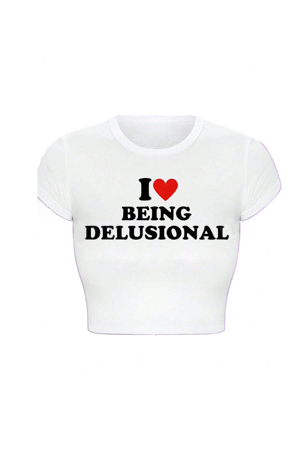 Delusional Crop Top (White)