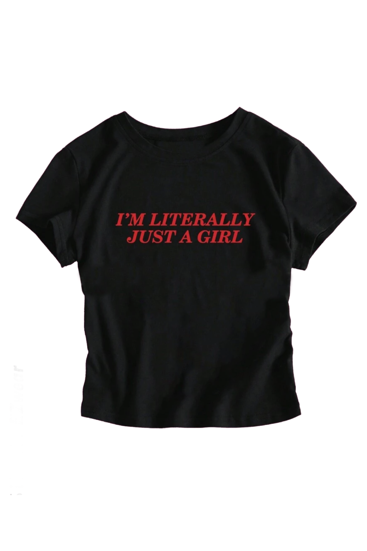 Just A Girl Top (Black/Red)
