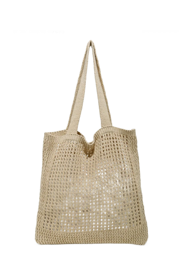Knitted Tote Bag (Khaki Brown)