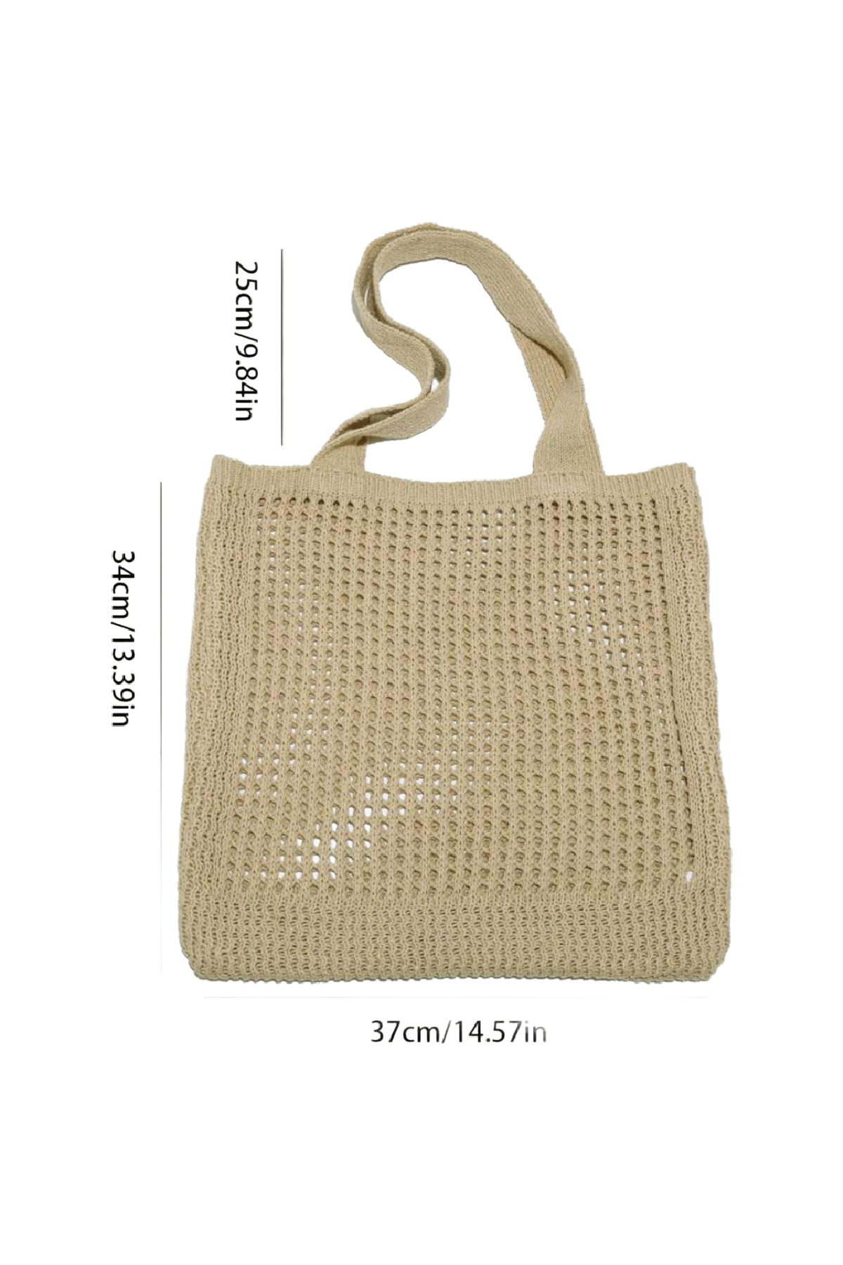 Knitted Tote Bag (Khaki Brown)