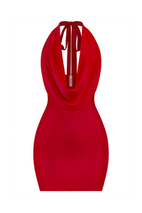 Gaia Halter Mini Dress (Red)