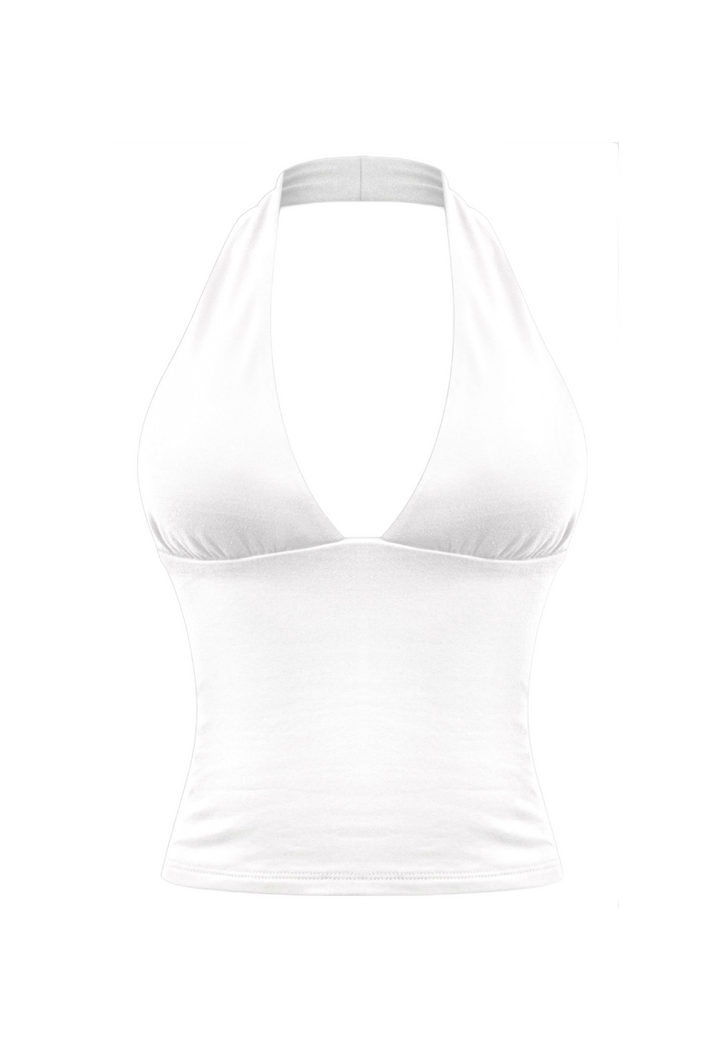 Nicole Halter Top (White)