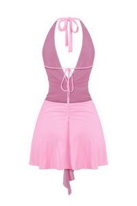 Myra Halter Mini Dress (Pink)