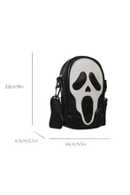 Load image into Gallery viewer, Ghost Face Crossbody Bag (Black/White)