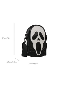 Ghost Face Crossbody Bag (Black/White)