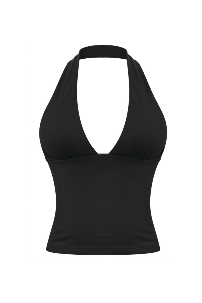 Nicole Halter Top (Black)