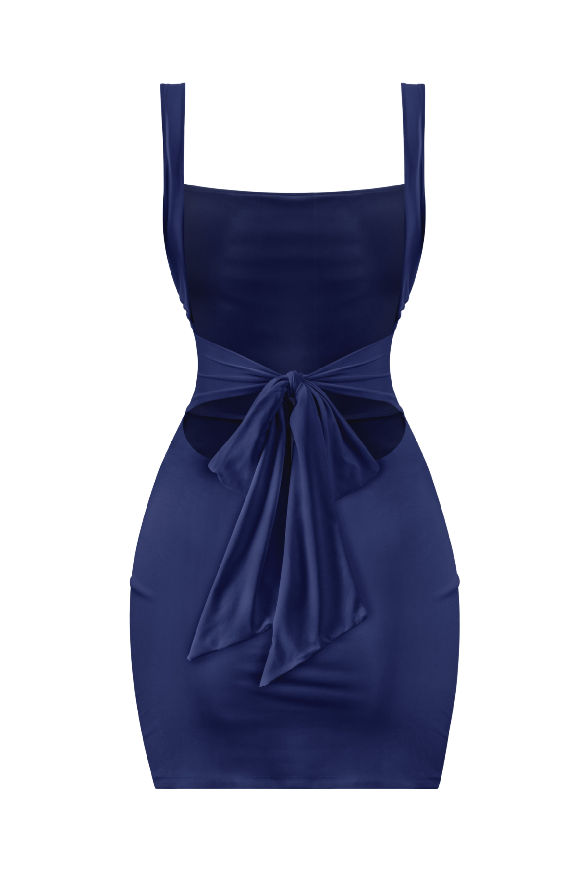 Dallas Side Slit Dress (Navy Blue)