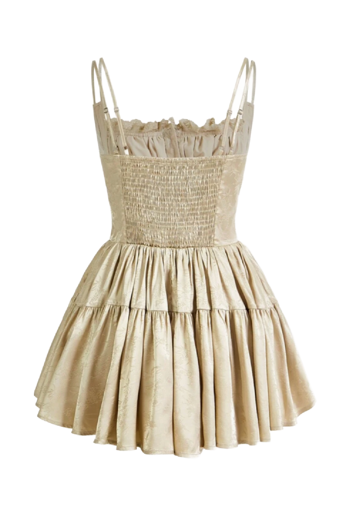 Kailey Pleated Mini Dress (Ivory White)