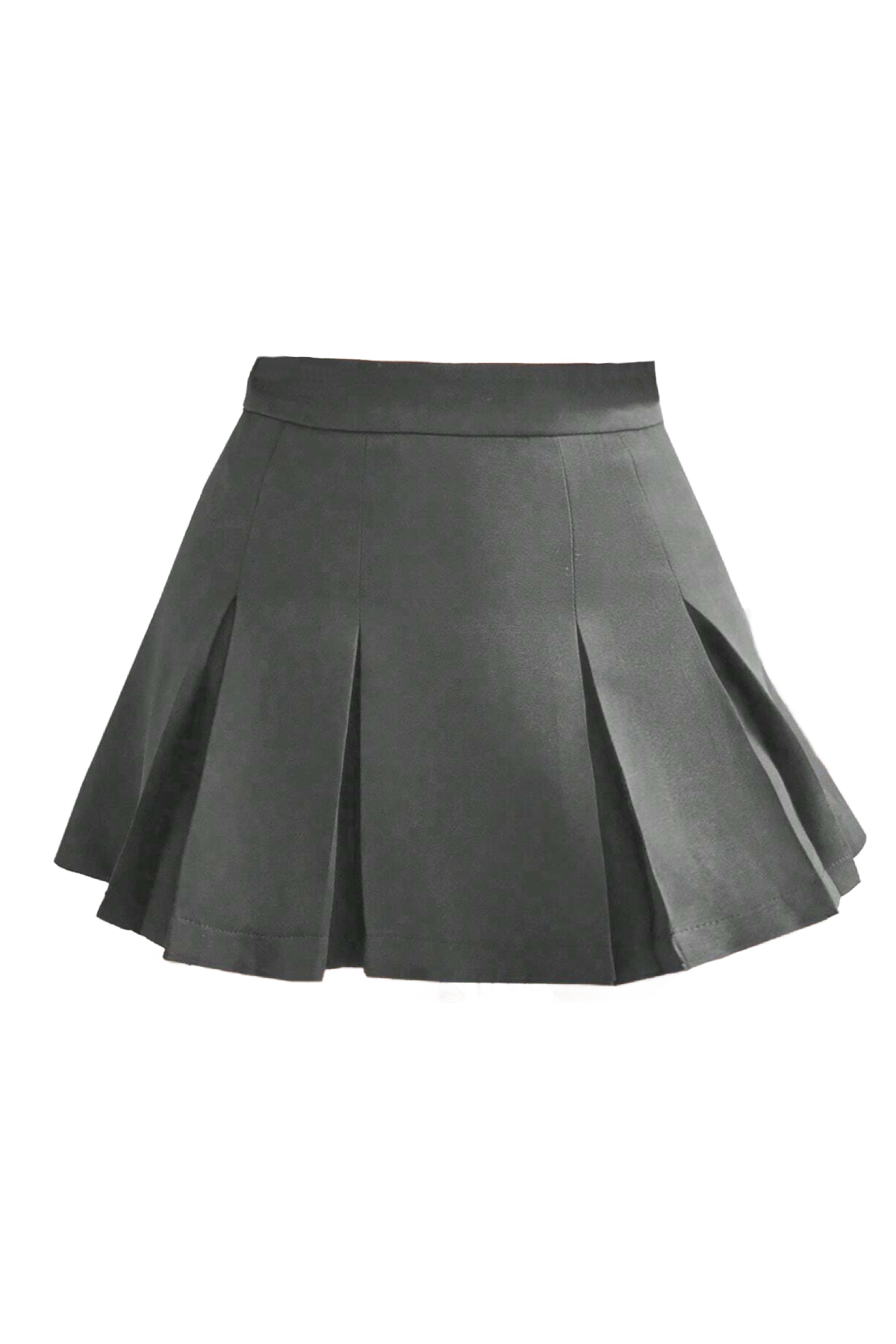 Pierce Pleated Mini Skirt (Dark Grey)