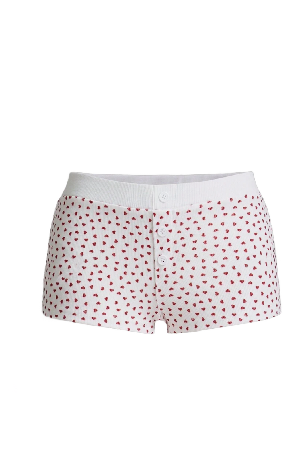 Corazon Pj Shorts (White/Red)