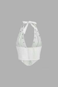 Averi Halter Top (White)