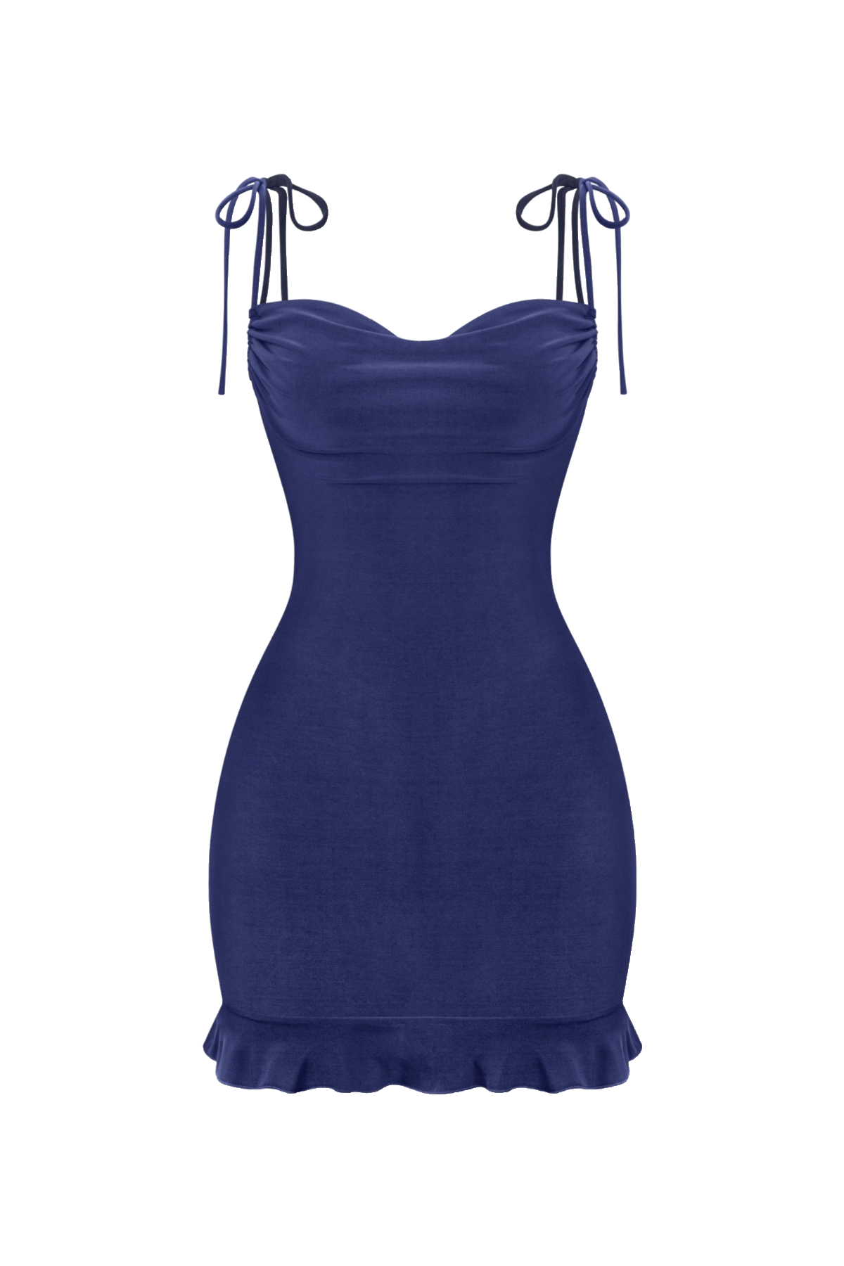 Jaylin Cowl Mini Dress (Navy Blue)