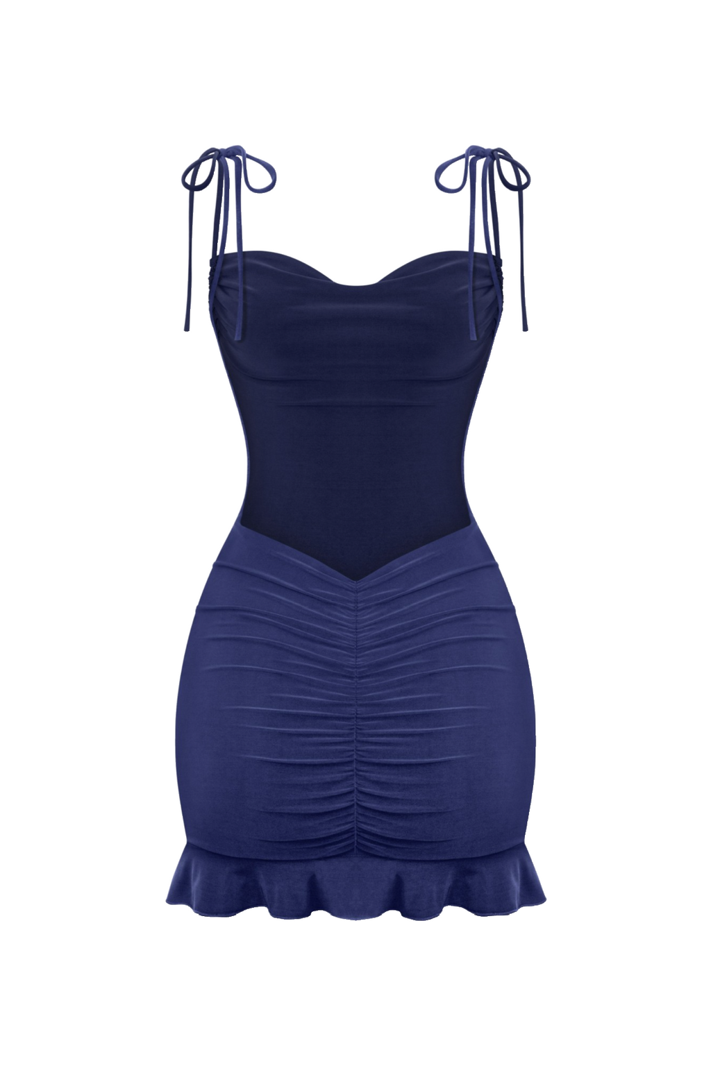 Jaylin Cowl Mini Dress (Navy Blue)