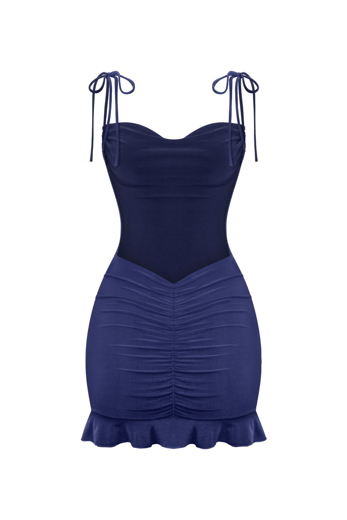 Jaylin Cowl Mini Dress (Navy Blue)
