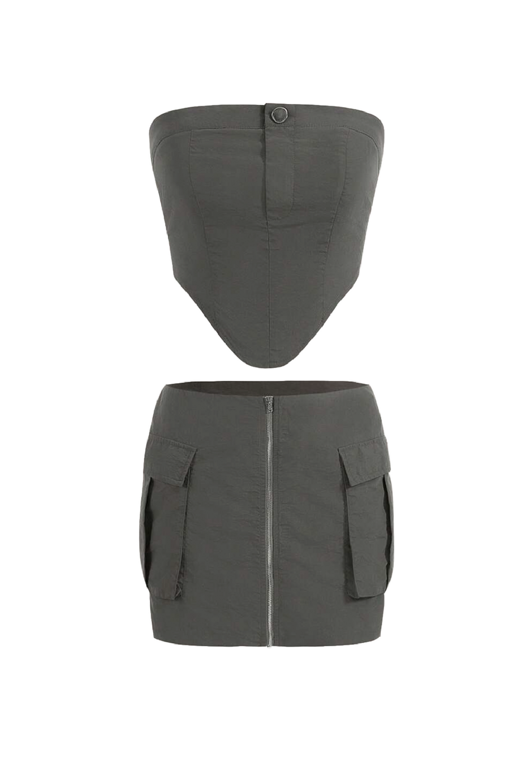 Hayes Skirt Set (Charcoal Grey)