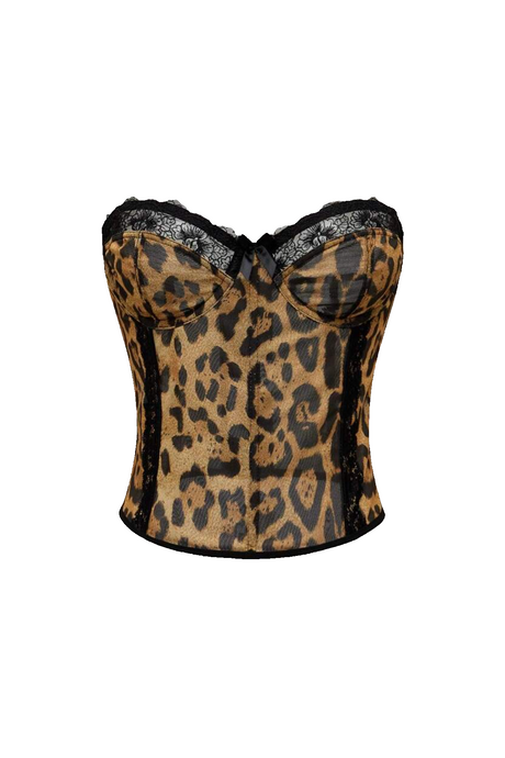 Analis Corset Top (Leopard Multi)