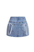 Load image into Gallery viewer, Mitzy Denim Mini Skirt (Light Wash Denim)