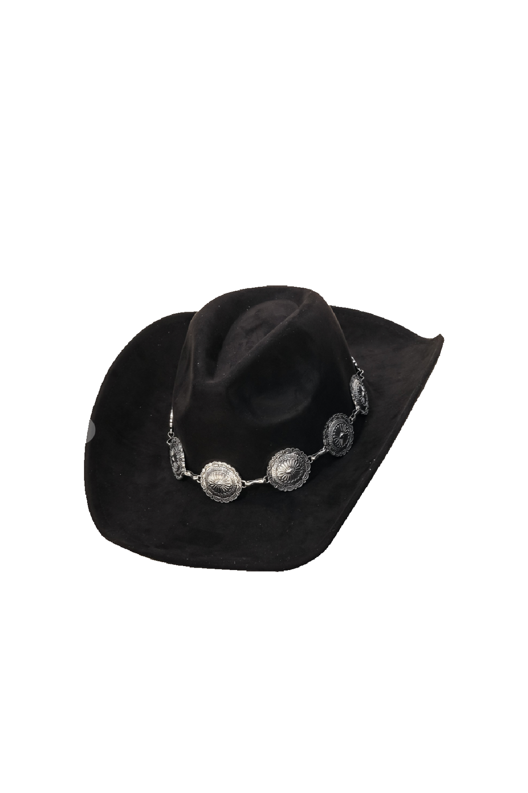 Raquel Chain Cowgirl Hat (Black)