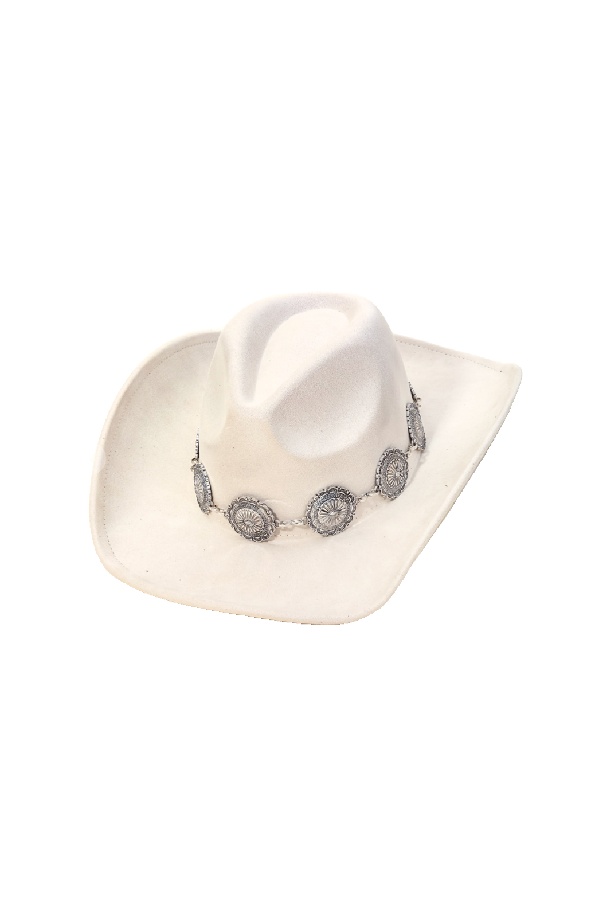 Raquel Chain Cowgirl Hat (Ivory White)