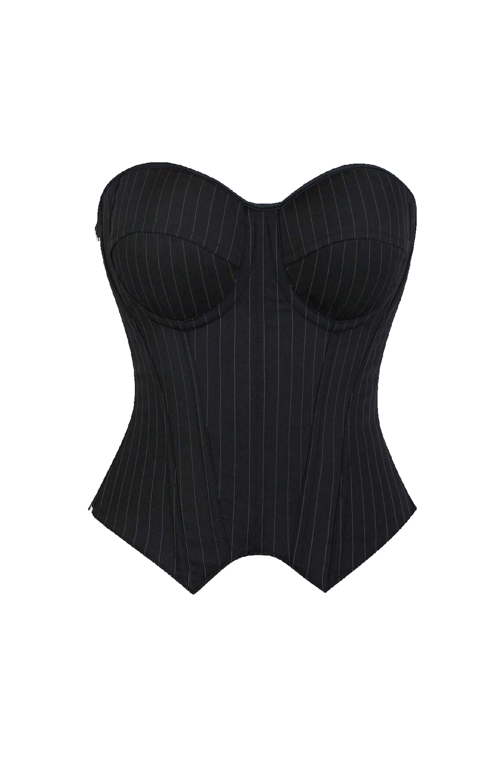 Jackson Pinstripe Corset Top ( Pinstripe Black)